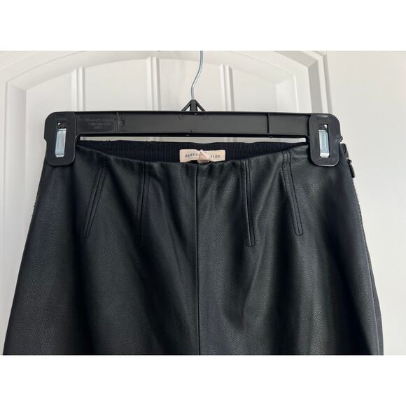 Rebecca Taylor Black Vegan Leather Ankle Pants - Women's Size 0 - Picture 4 of 11